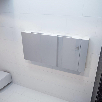 Mondiaz CUBB Armoire de toilette 150x70x16cm 3 portes Carrara