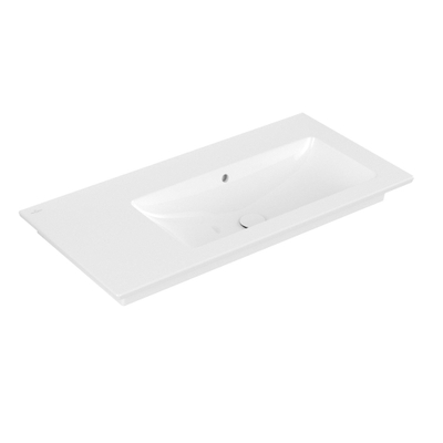 Villeroy & Boch venticello meubelwastafel - 100x50cm - zonder kraangat - met overloop CeramicPlus - White Alpine (glans wit)