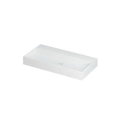 INK United Lavabo - 90x45x11cm - 1 bassin - 0 trous de robinet - porcelaine blanc mat