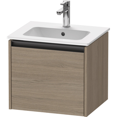 Duravit Ketho.2 Wastafelonderkast - 51x42x44cm geschikt - voor 1 waskom - spaanplaat Eiken (terra) - mat eiken terra (hout)