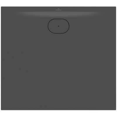 Villeroy & Boch Ecora douchebak - 100x90x3.5cm - afvoer lange zijde - anthracite (antraciet)