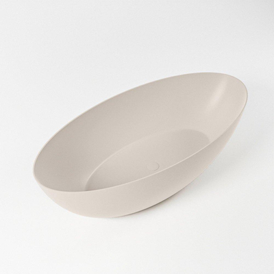 MONDIAZ FLOAT Vrijstaand bad - 170x80cm - Solid surface - mat linen (beige)