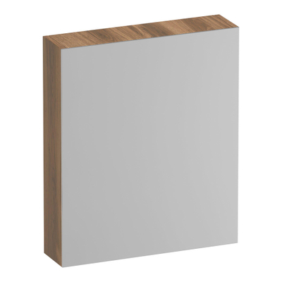 BRAUER Impress Deluxe armoire de toilette - 60x70x15cm - éclairage interne et externe - 1 porte de miroir double face ouvrant à droite Honey