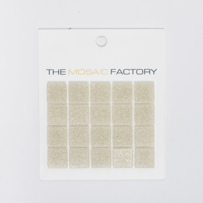 ÉCHANTILLON The Mosaic Factory Amsterdam Carrelage mosaïque - 2x2x0.4cm - pour mur et sol pour intérieur et extérieur carré - verre clair gris