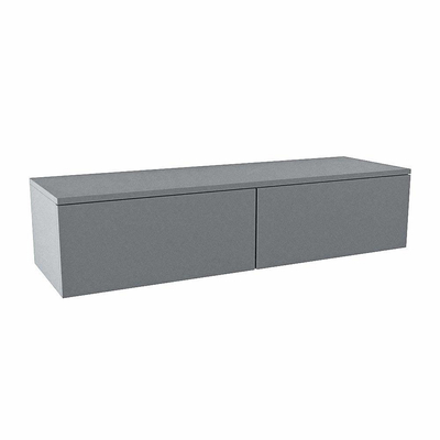 Mondiaz ALAN MODULE Meuble sous vasque - 130x41x30cm - 2 tiroirs - push to open - Plata