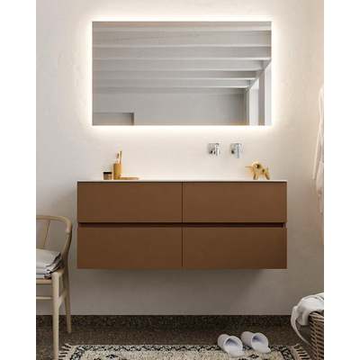 Mondiaz VICA ensemble de meuble de salle de bain - 120cm - meuble sous-vasque repos - 4 tiroirs - lavabo moon droite - sans trou de robinet XL version 60cm haut