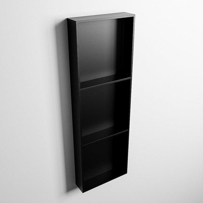 Mondiaz Easy niche 29,5x89,5x8cm - encastrable/sur meuble - 3 compartiments ouverts - Solid Surface - Urbain