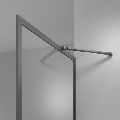 Sealskin Contour Paroi de douche à l'italienne type A3 118x200cm 6mm verre de sécurité transparent avec traitement anticalcaire Gris mat
