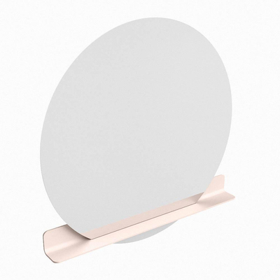Miroir de salle de bain Mondiaz SPOT - rond 120cm - plan de miroir - couleur Rosee