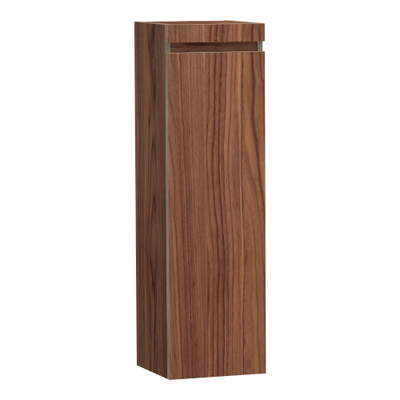 Saniclass Solution Badkamerkast - 120x35x35cm - 1 greeploze linksdraaiende deur - hout - Natural walnut