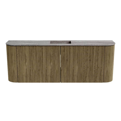 Mondiaz JOYA-DLUX 113.2cm toiletmeubel - ronding links en rechts kleur Dusk - Wastafel FAYE positie Midden Zonder kraangat kleur Oza.