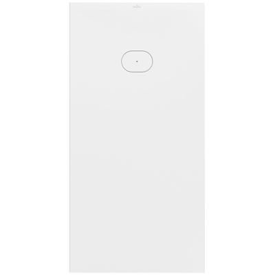 Villeroy & Boch Ecora douchebak - 160x80x4.5cm - afvoer korte zijde - stone white (wit)