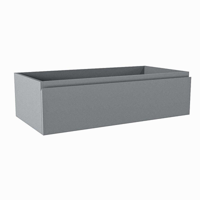 Mondiaz FOGE wastafelonderkast - 90x45x25cm - 1 lade - uitsparing midden - softclose - Plata