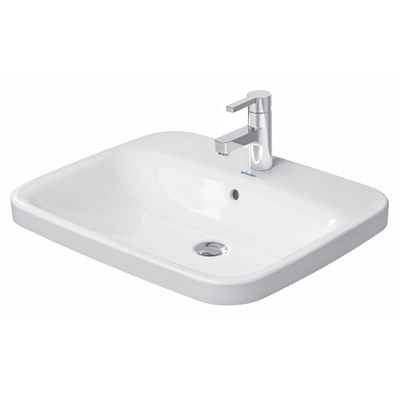 Duravit DuraStyle lavabo encastré avec trop-plein avec trou de robinet 61,5x49,5cm blanc