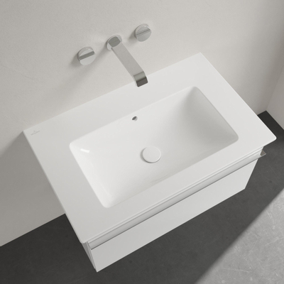 Villeroy & Boch venticello meubelwastafel - zonder kraangat - 80x50cm - met overloop - White Alpine (glans wit)