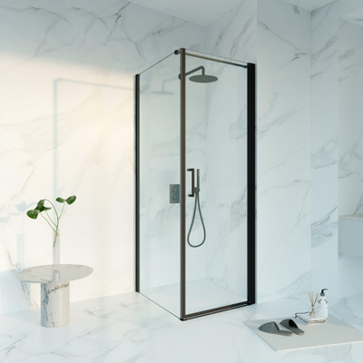 Fortifura Galeria Douchecabine - 70x80x200 - Profiel veiligheidsglas - anti kalk - mat zwart