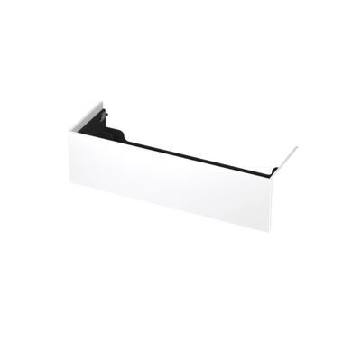 INK Wastafelonderkast - 140x45x37.6cm - 1 lade - push to open - met recht opdekfront - MDF lak - Mat wit
