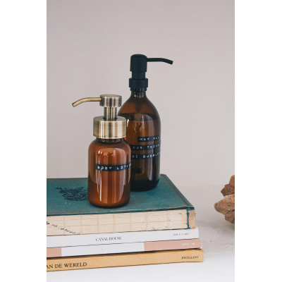 Wellmark Lotion Corporelle marron verre laiton pompe 250ml LOTION CORPORELLE