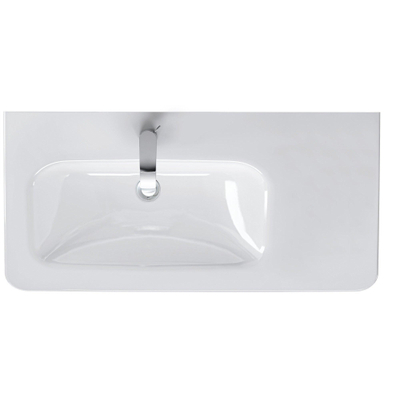Duravit Durastyle Meubelwastafel asymmetrisch - met 1 kraangat links - 80x48cm - met wondergliss - wit