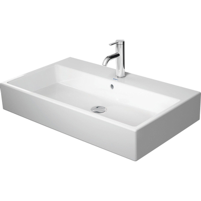 Duravit Vero air Wastafel - geslepen - met kraangat - met overloop - 80x47cm - met wondergliss - inclusief bevestiging - wit
