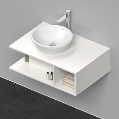 Duravit D-neo Meuble sous vasque 80x55x26cm sans tiroirs Blanc haute brillance