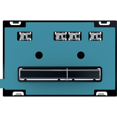 Geberit Sigma50 bedieningsplaat - 2-toets spoeling - rechthoekige knoppen - zwartchroom/klantspecifiek