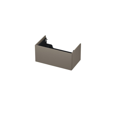 INK Wastafelonderkast - 80x45x37.6cm - 1 lade - push to open - met recht opdekfront - MDF lak - Mat taupe