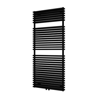 Plieger Florian Nxt M designradiator dubbel horizontaal met middenaansluiting 1406x600mm 1153W zwart