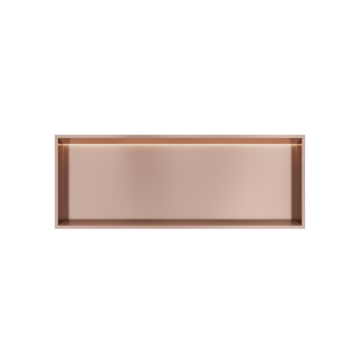 Hotbath &MORE Inbouwbox of inbouwnis - 30x80x10 - met LED - IP44 - PVD - geborsteld koper