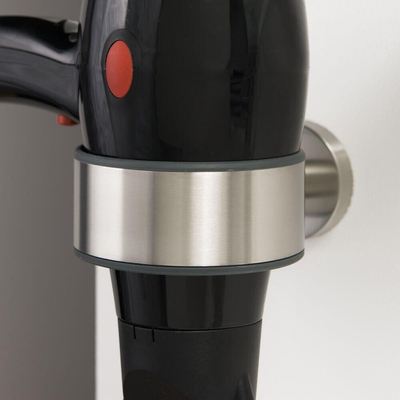 Tiger Boston Porte-sèche-cheveux - 9x12x5cm - acier inoxydable brossé