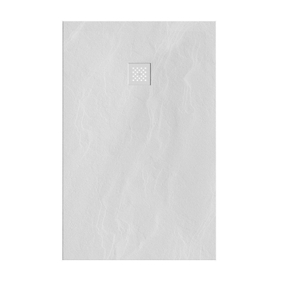BRAUER Asteroid Douchebak 90x140 incl. antislip en antibacterieel mineraalmarmer mat wit