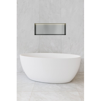 Hotbath &MORE Boîte d'encastrement ou niche encastrée - 30x80x10 - sans cadre + LED - Inox 316