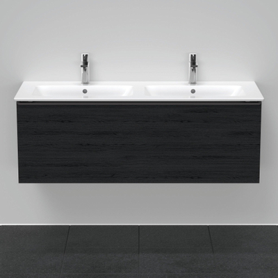 Duravit D-neo Meuble sous vasque 128x46.2x44cm 2 tiroirs Chêne noir mat