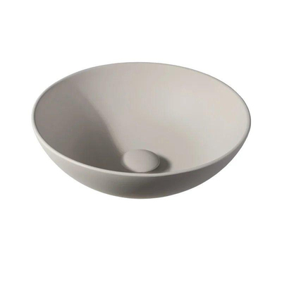 By Goof Waskom - opbouw - 38.5x13.8x38.5cm - Solid surface - Rond - Mat Beige