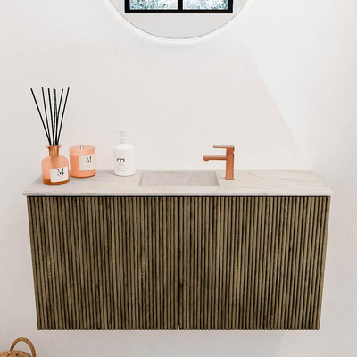 Mondiaz JOYA-DLUX 80cm toiletmeubel - kleur Dusk - Wastafel FAYE positie Midden 1 kraangat kleur Ostra.