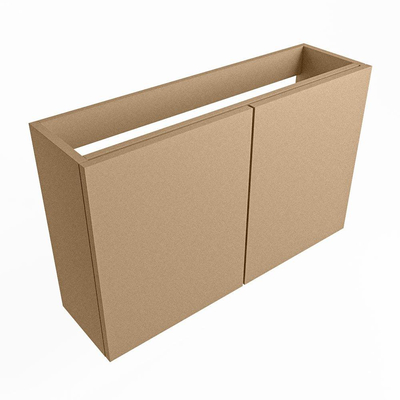 Mondiaz FOWY Meuble sous lave-mains - 80x22x50cm - 2 portes - push to open - softclose - Oro