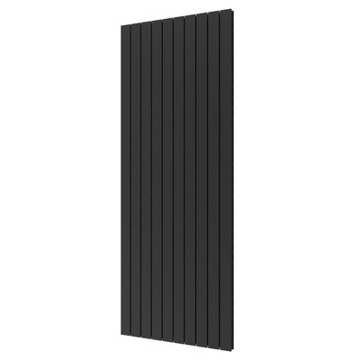 Plieger Cavallino Retto designradiator verticaal dubbel middenaansluiting 2000x754mm 2146W zwart grafiet (black graphite)