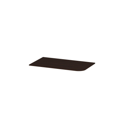 INK Concept R Wastafelblad - 80x45x1.7cm - tbv onderkast afgerond rechts - Fineer - Dark veneer