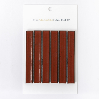 SAMPLE The Mosaic Factory Sevilla carreau mosaïque 2x14,5x0,8cm pour mur kitkat finger Céramique terre rouge