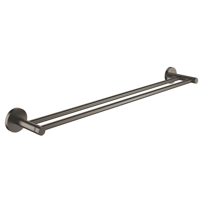 Grohe Essentials Handdoekhouder - 60cm - dubbel - brushed hard graphite (antraciet)