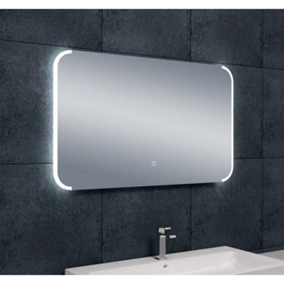 Wiesbaden Bracket spiegel rechthoek met LED, dimbaar en spiegelverwarming 100 x 60 cm