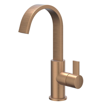 IVY Pact Mitigeur de lavabo - posé - bec cascade orientable - coldstart - cuivre brossé mat PVD