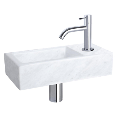 Differnz Helios pack lave-mains – 37,5 x 18,5 x 9,5 cm – perçage à droite – robinet courbé chromé