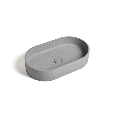 Ideavit Form lavabo 60x35x12cm béton ovale gris