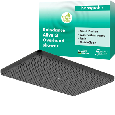 Hansgrohe Raindance alive Q - hoofddouche 210/340 1jet - ecosmart - geborsteld zwart chroom (antraciet)
