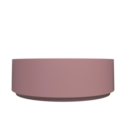 Arcqua Case waskom - 40x40cm - Rond - Cast marble Roze Mat