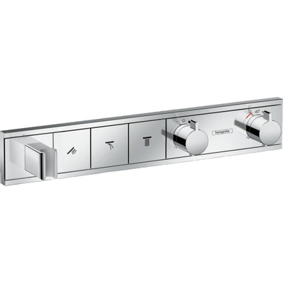 Hansgrohe Rainselect Afbouwdeel - voor inbouw douchekraan - thermostatisch - voor 3 functies - met handdouchehouder - 52.7x90cm - thermostaat - hoogglans chroom