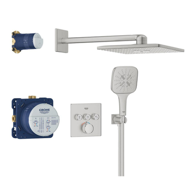 Grohe Grohtherm Smartcontrol Perfect Douche pluie - complète - Supersteel