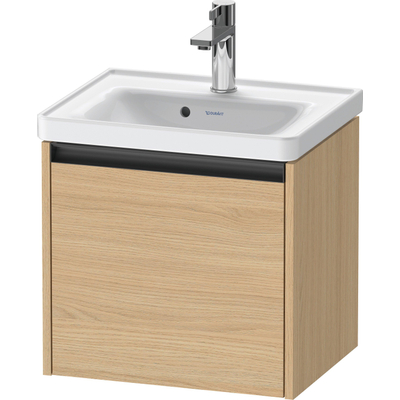 Duravit Ketho.2 Wastafelonderbouwkast - met 1 lade - 48.4x37.5x44cm - met greep antraciet - natuur eiken mat