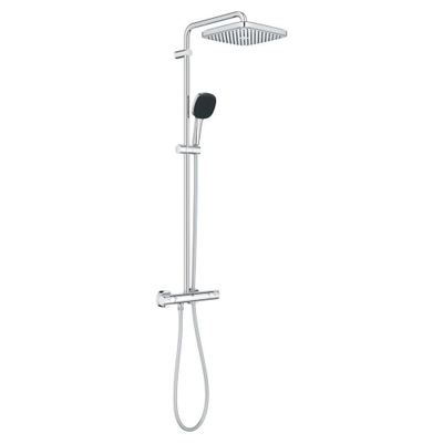 Grohe Vitalio Comfort 250 Douchesysteem - thermostatisch - hoofddouche 1 straalsoort - handdouche 2 straalsoorten - chroom